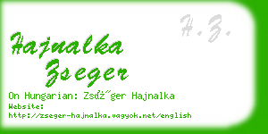 hajnalka zseger business card